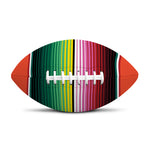 Colorful Serape Blanket Pattern Print Rugby Ball