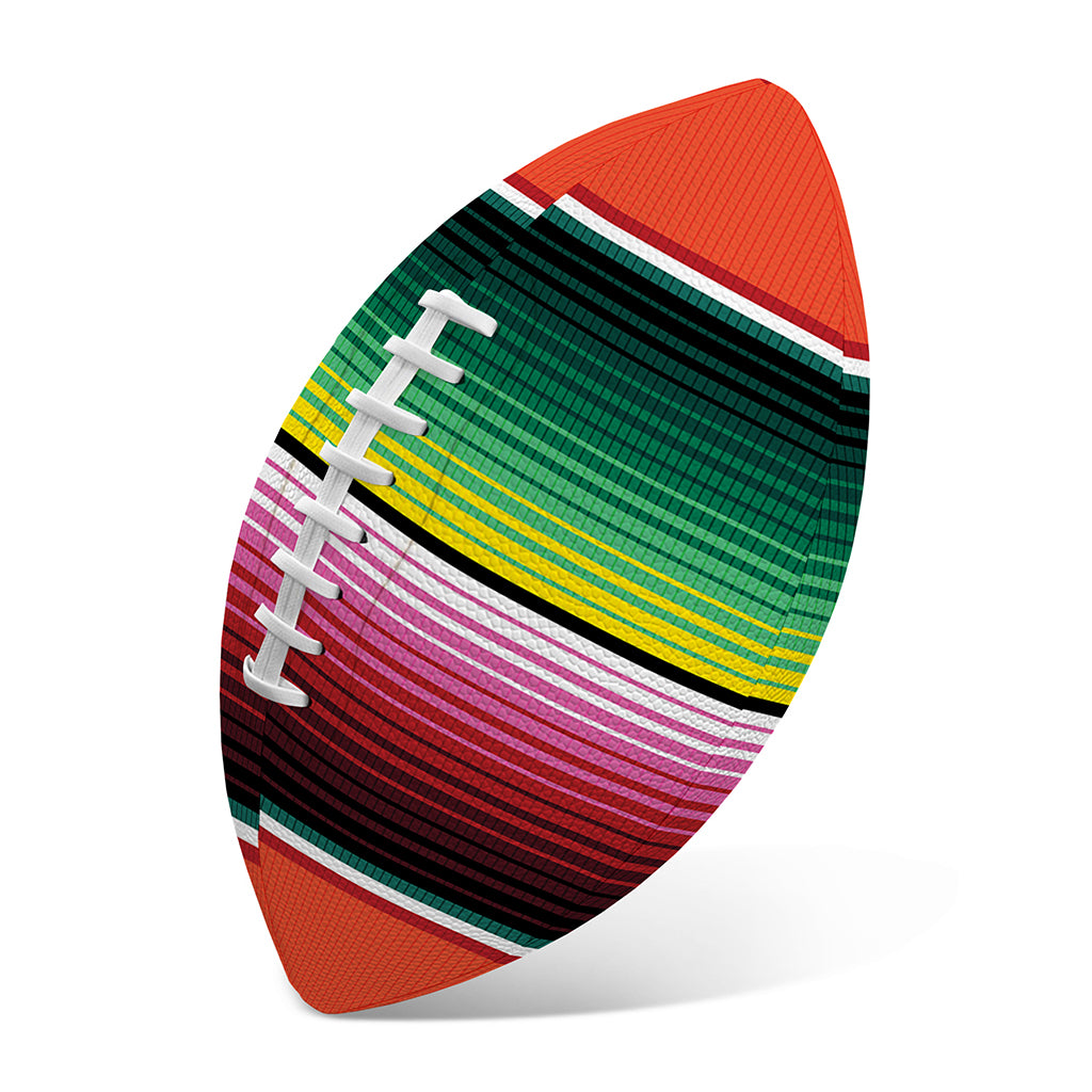 Colorful Serape Blanket Pattern Print Rugby Ball