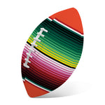 Colorful Serape Blanket Pattern Print Rugby Ball