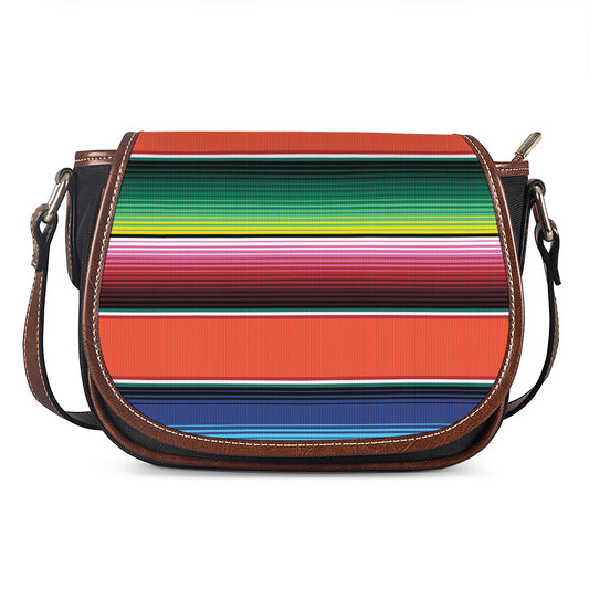 Colorful Serape Blanket Pattern Print Saddle Bag