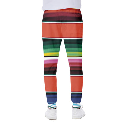 Colorful Serape Blanket Pattern Print Scuba Joggers