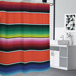 Colorful Serape Blanket Pattern Print Shower Curtain