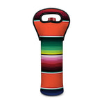 Colorful Serape Blanket Pattern Print Single Neoprene Wine Tote