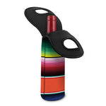 Colorful Serape Blanket Pattern Print Single Neoprene Wine Tote