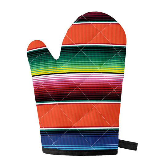 Colorful Serape Blanket Pattern Print Single Oven Mitt