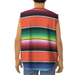 Colorful Serape Blanket Pattern Print Sleeveless Baseball Jersey