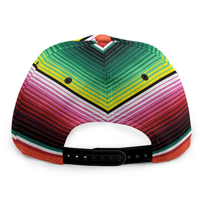 Colorful Serape Blanket Pattern Print Snapback Cap