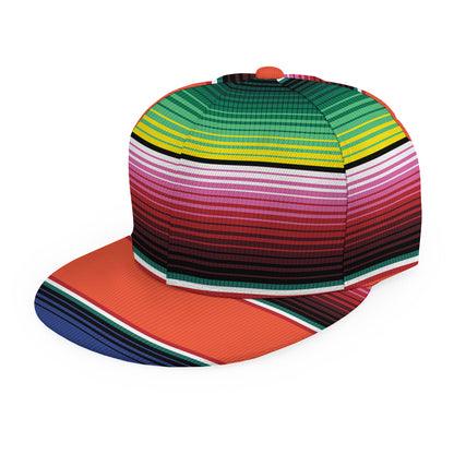 Colorful Serape Blanket Pattern Print Snapback Cap