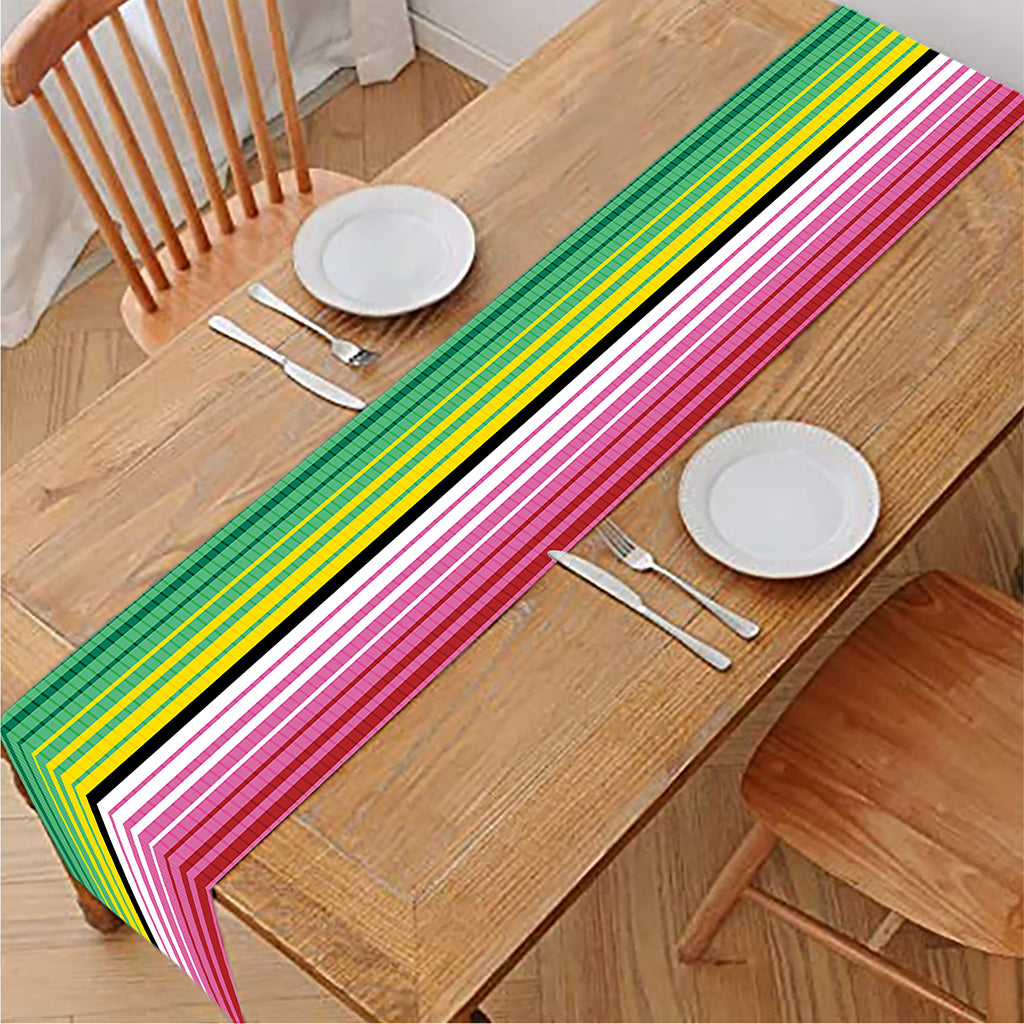 Colorful Serape Blanket Pattern Print Table Runner
