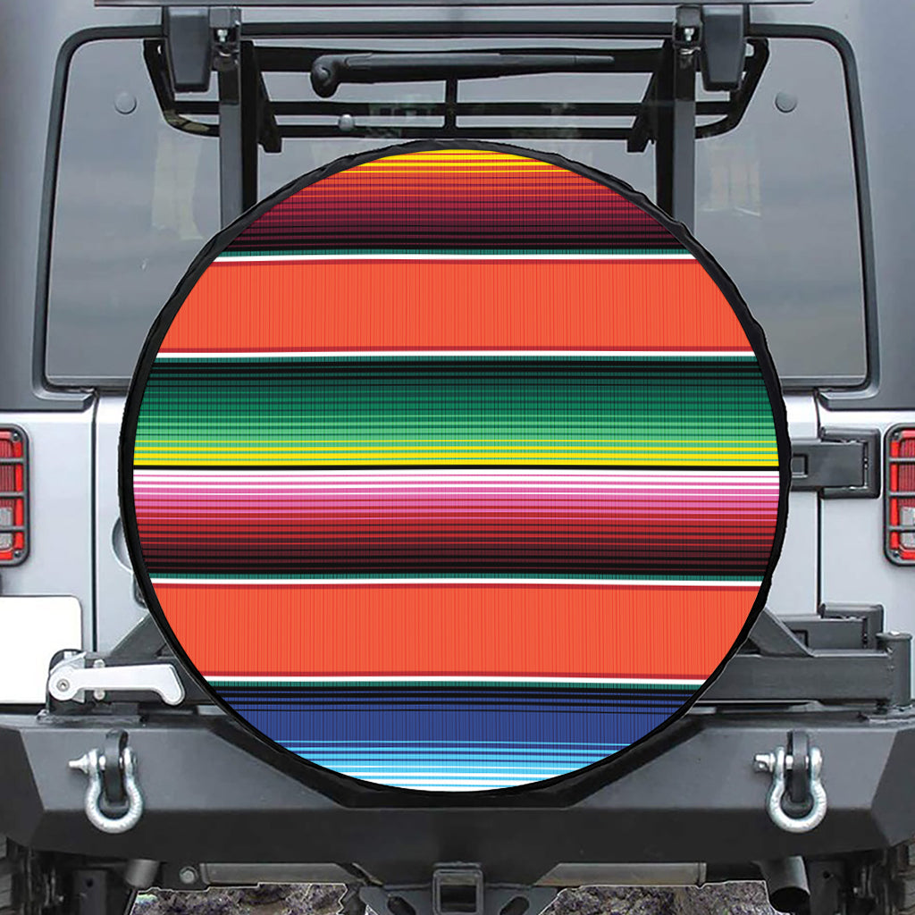 Colorful Serape Blanket Pattern Print Tire Cover