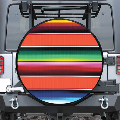Colorful Serape Blanket Pattern Print Tire Cover