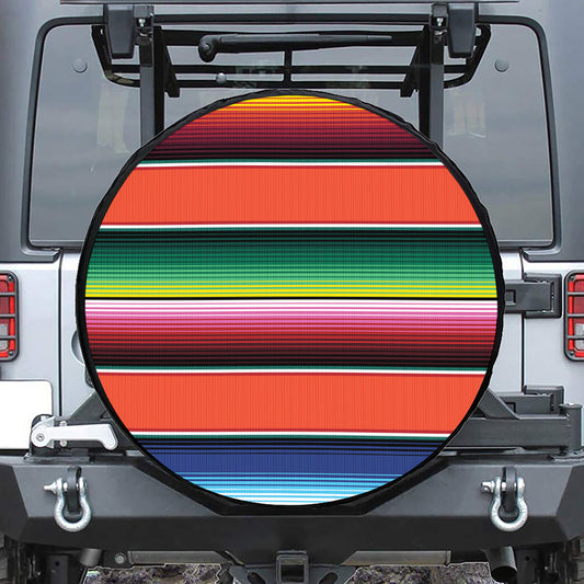 Colorful Serape Blanket Pattern Print Tire Cover