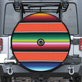 Colorful Serape Blanket Pattern Print Tire Cover With Camera Hole