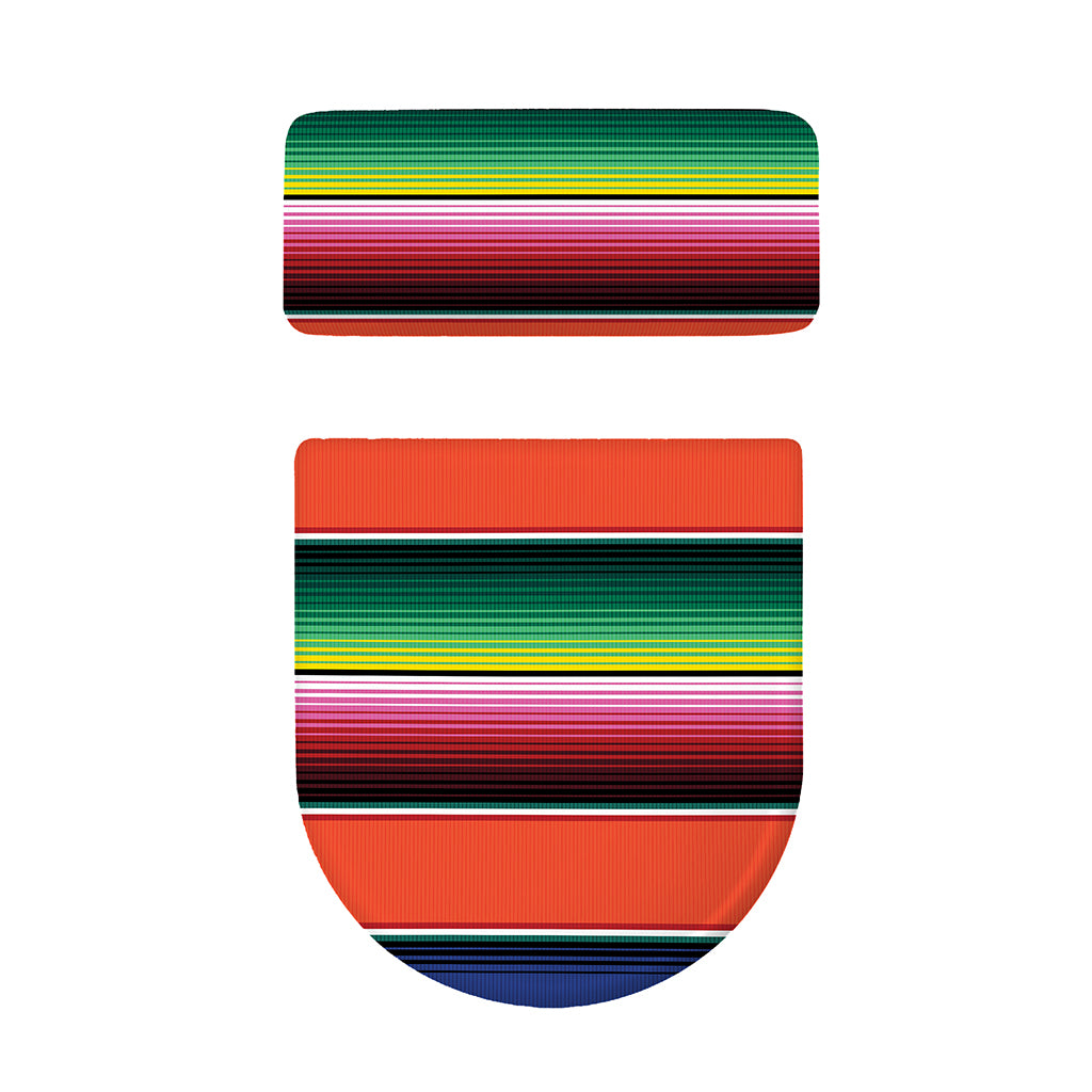 Colorful Serape Blanket Pattern Print Toilet Lid And Tank Cover Set