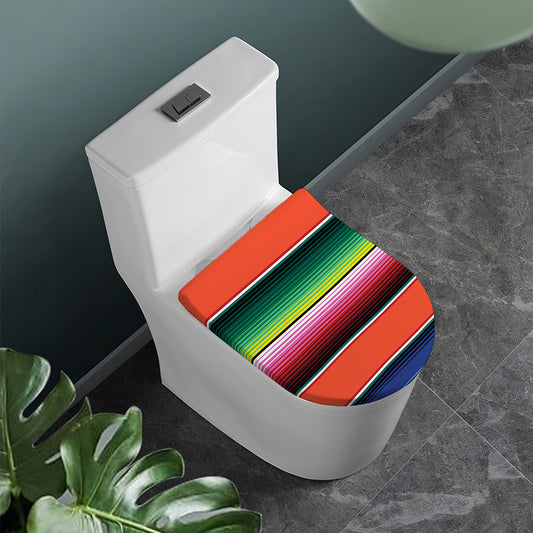 Colorful Serape Blanket Pattern Print Toilet Lid Cover