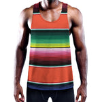 Colorful Serape Blanket Pattern Print Training Tank Top