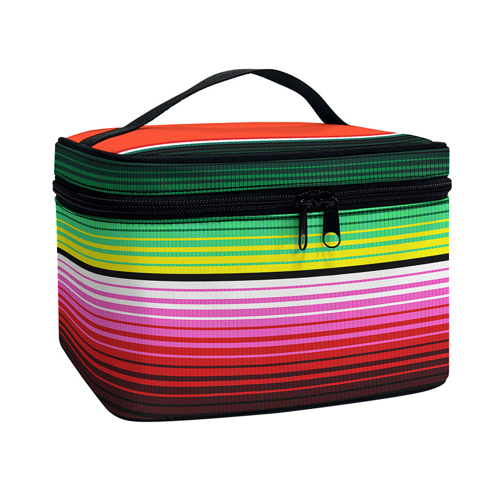 Colorful Serape Blanket Pattern Print Travel Makeup Bag