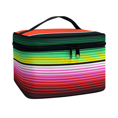 Colorful Serape Blanket Pattern Print Travel Makeup Bag