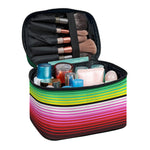 Colorful Serape Blanket Pattern Print Travel Makeup Bag