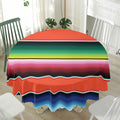 Colorful Serape Blanket Pattern Print Waterproof Round Tablecloth