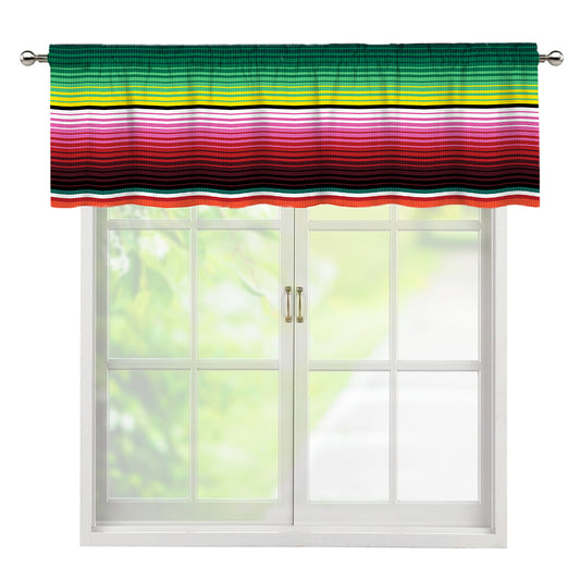 Colorful Serape Blanket Pattern Print Window Valance