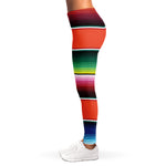 Colorful Serape Blanket Pattern Print Women's Leggings