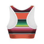 Colorful Serape Blanket Pattern Print Women's Sports Bra