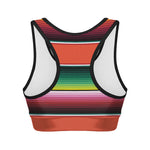 Colorful Serape Blanket Pattern Print Women's Sports Bra