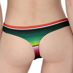 Colorful Serape Blanket Pattern Print Women's Thong