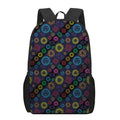 Colorful Seven Chakras Pattern Print 17 Inch Backpack