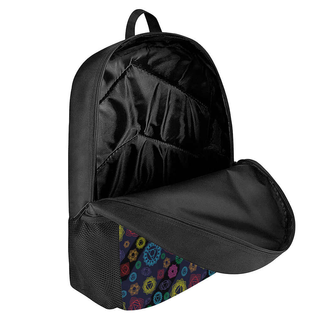 Colorful Seven Chakras Pattern Print 17 Inch Backpack