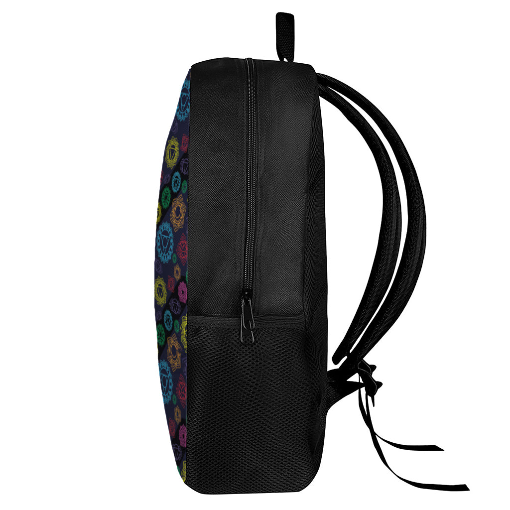 Colorful Seven Chakras Pattern Print 17 Inch Backpack