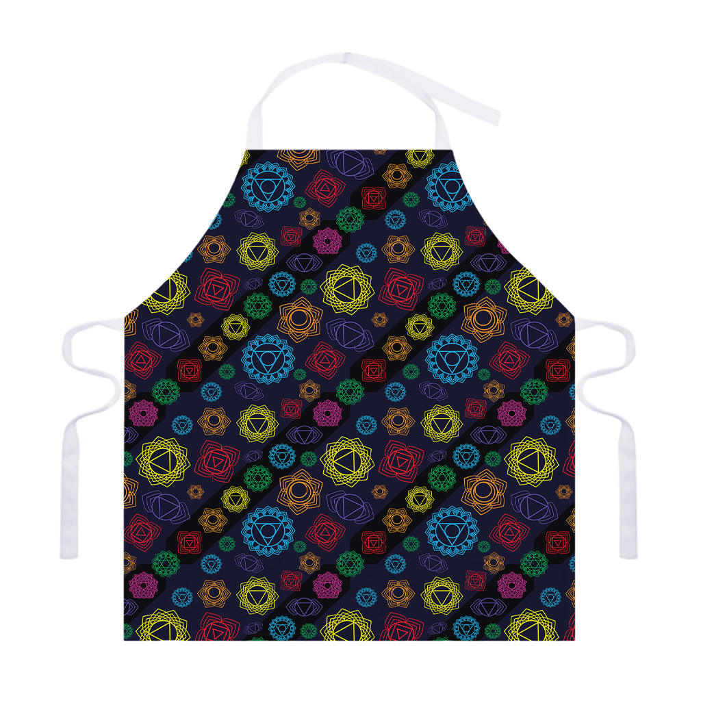 Colorful Seven Chakras Pattern Print Adjustable Apron