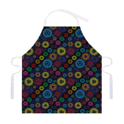 Colorful Seven Chakras Pattern Print Adjustable Apron