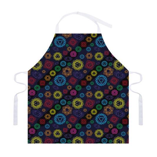 Colorful Seven Chakras Pattern Print Adjustable Apron