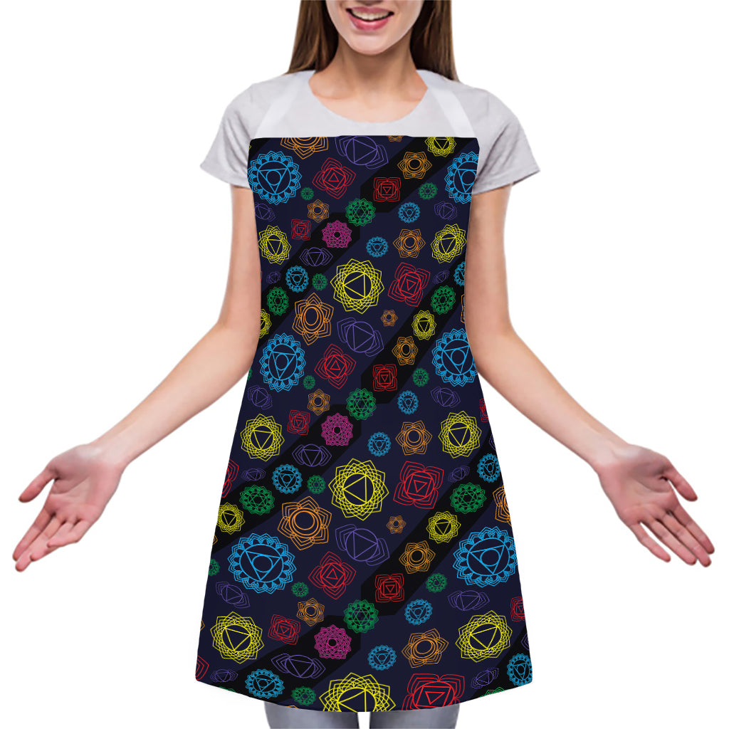 Colorful Seven Chakras Pattern Print Adjustable Apron