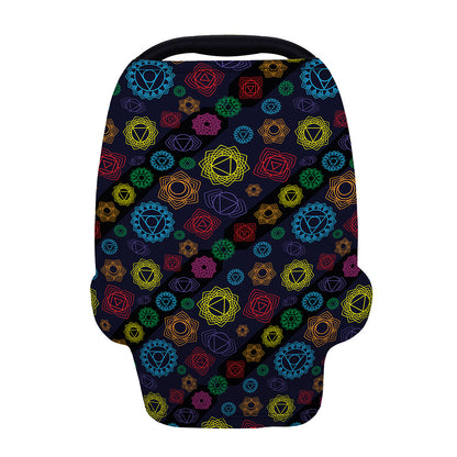 Colorful Seven Chakras Pattern Print Baby Seat Cover