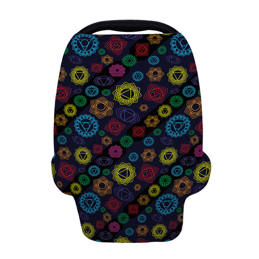 Colorful Seven Chakras Pattern Print Baby Seat Cover