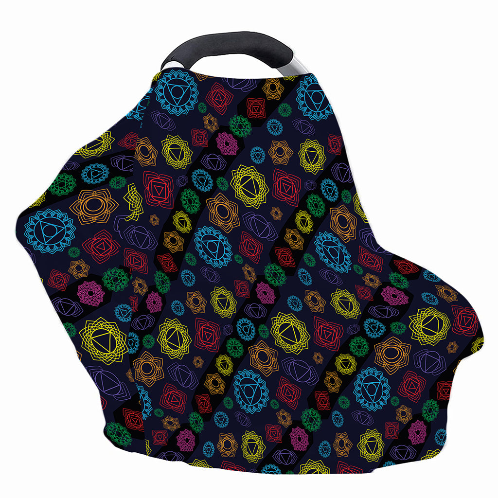 Colorful Seven Chakras Pattern Print Baby Seat Cover