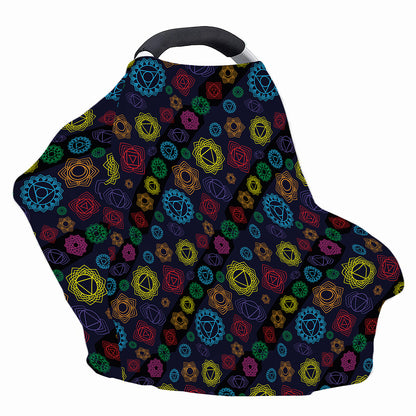 Colorful Seven Chakras Pattern Print Baby Seat Cover