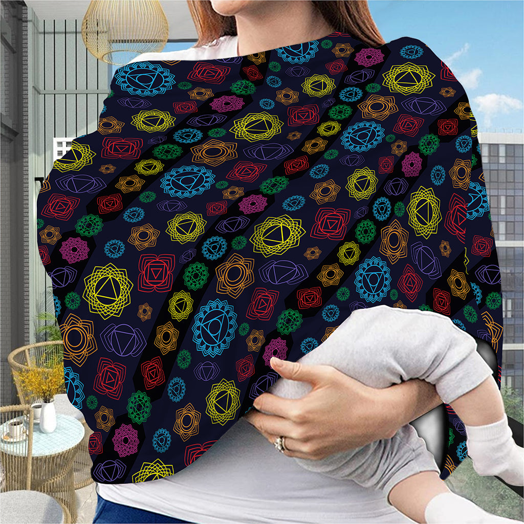 Colorful Seven Chakras Pattern Print Baby Seat Cover