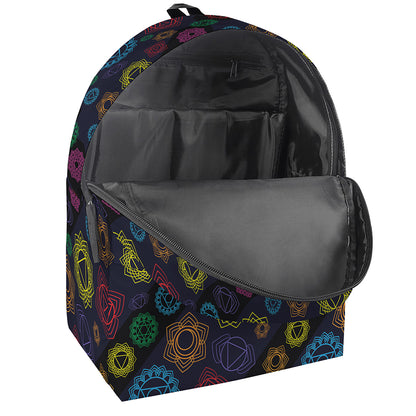 Colorful Seven Chakras Pattern Print Backpack