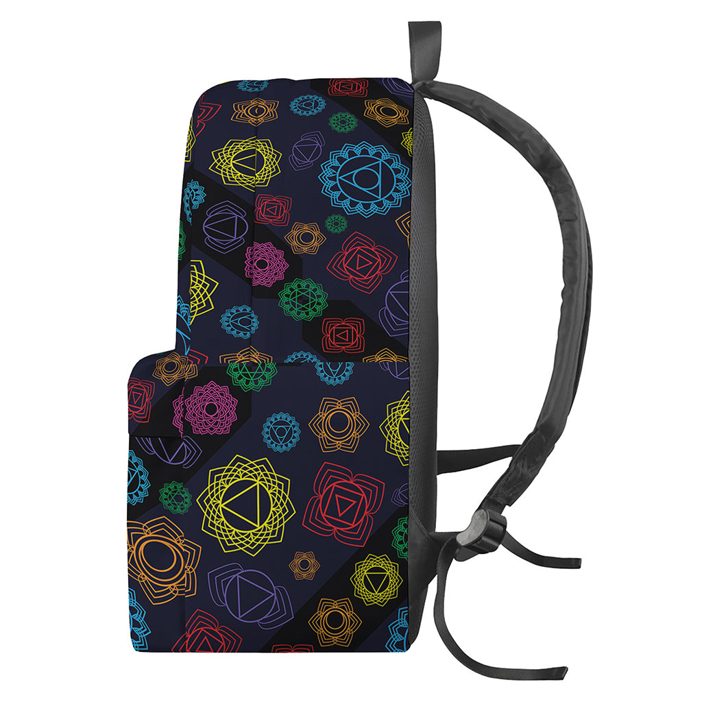 Colorful Seven Chakras Pattern Print Backpack
