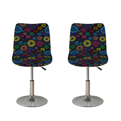 Colorful Seven Chakras Pattern Print Bar Stool Covers