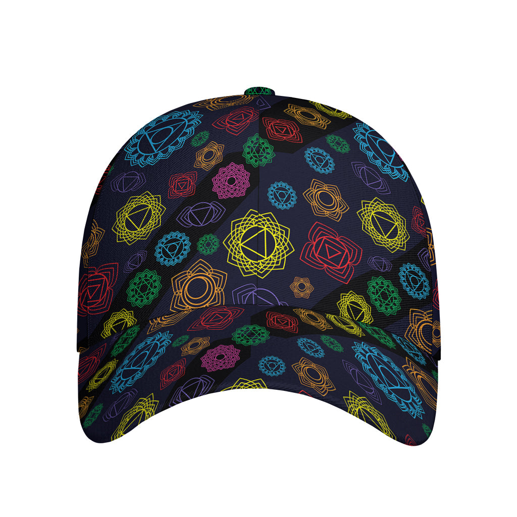 Colorful Seven Chakras Pattern Print Baseball Cap