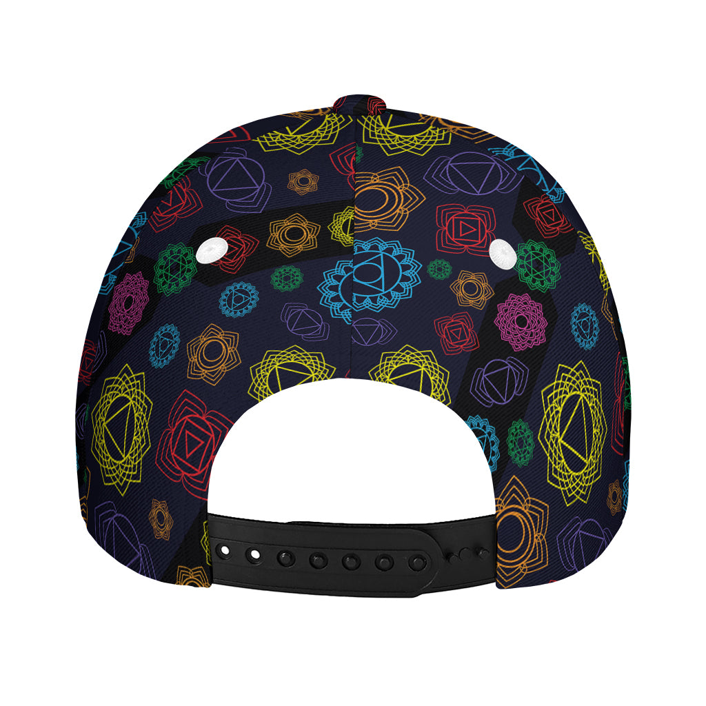 Colorful Seven Chakras Pattern Print Baseball Cap