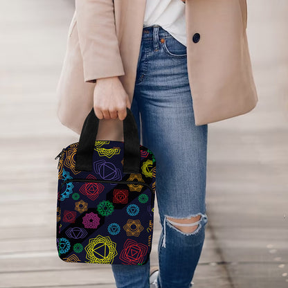 Colorful Seven Chakras Pattern Print Bible Tote Bag