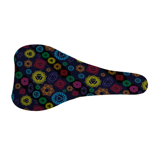 Colorful Seven Chakras Pattern Print Bicycle Seat Cover