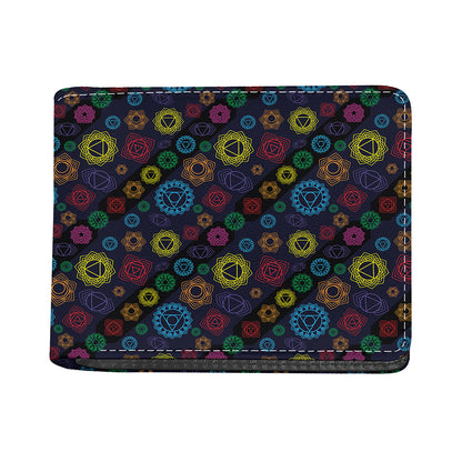 Colorful Seven Chakras Pattern Print Bifold Wallet