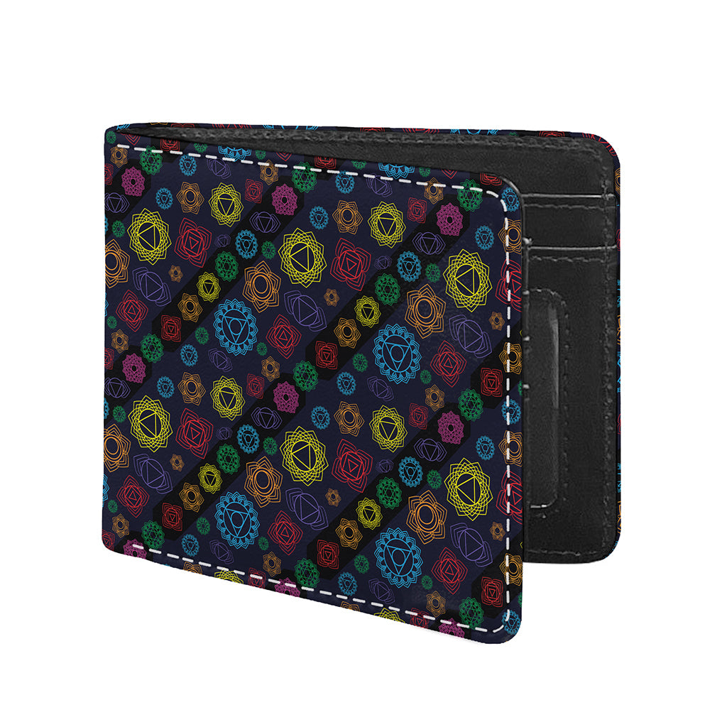 Colorful Seven Chakras Pattern Print Bifold Wallet
